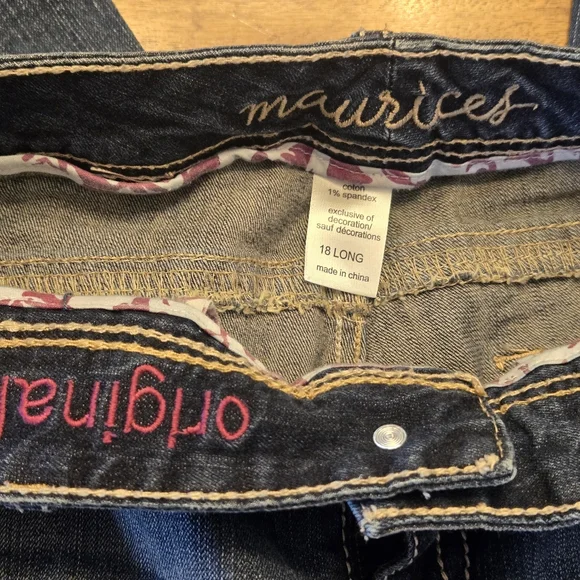 NWOT Maurices Original Boot Cut Jean Women's Size 18 Long - Picture 4 of 6